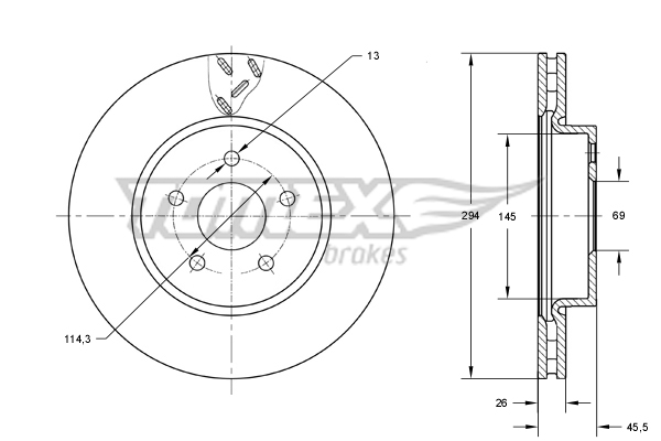 TOMEX Brakes TX 73-63...